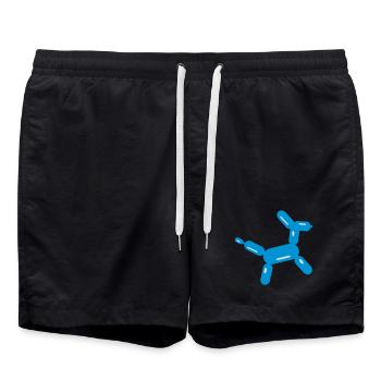 Balloon Animal Poodle - Swim Trunks - black - Front - AI Model Male 185 light (185cm)