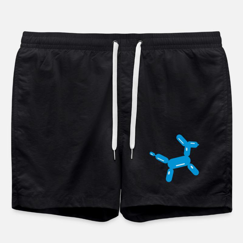 Luftballontier Pudel - Badeshorts - Schwarz