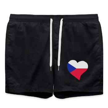 Coeur tchèque - Short de bain - noir - Devant - AI Model Male 185 light (185cm)