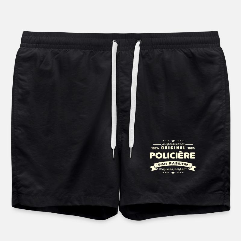 Policière Original - Short de bain - noir