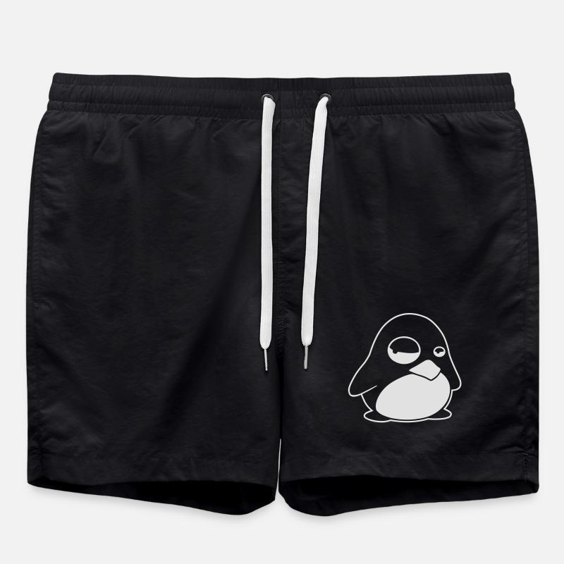 TUX Pinguin, LINUX - Swim Trunks - black