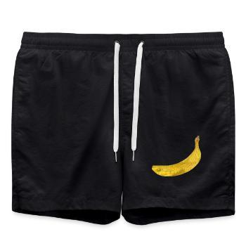 Schlange Banane - Badeshorts - Schwarz - Vorne - AI Model Male 185 light (185cm)
