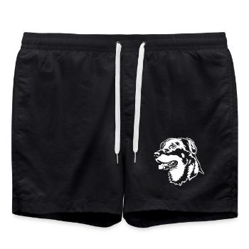 Beauceron head "Black Edition" - Swim Trunks - black - Front - AI Model Male 185 light (185cm)