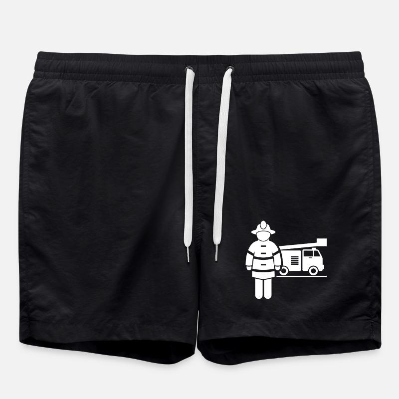 Feuerwehrmann Floriansjünger Brandbekämpfer - Badeshorts - Schwarz