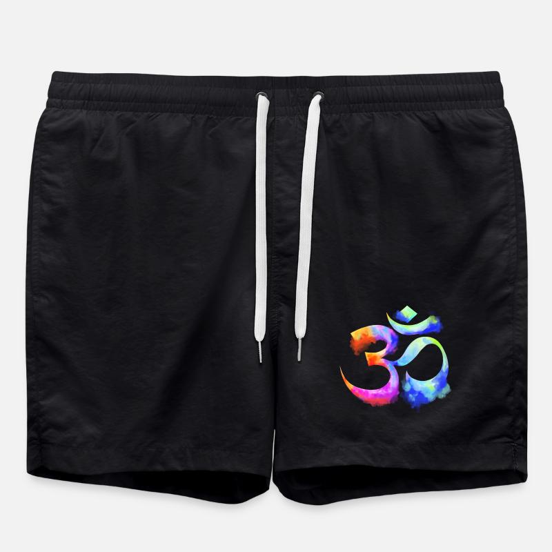 Om arcenciel aquarelle - Short de bain - noir