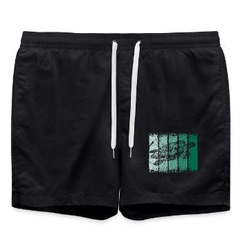 Schildkröte - Badeshorts - Schwarz - Vorne - AI Model Male 185 light (185cm)