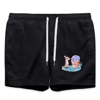 Suricate - Short de bain - noir - Devant - AI Model Male 185 light (185cm)