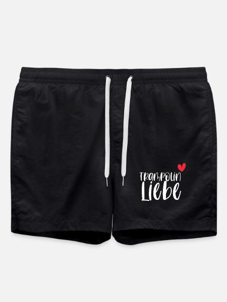 Trampolin Liebe Springen Hobby Geschenk - Badeshorts - Schwarz