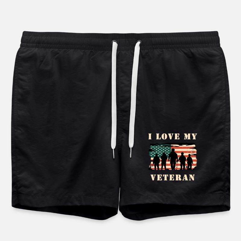 J'aime mon ancien combattant - Short de bain - noir