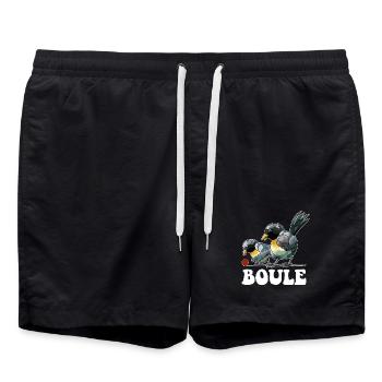 Boules de boules de boules pour pétanque - Short de bain - noir - Devant - AI Model Male 185 light (185cm)