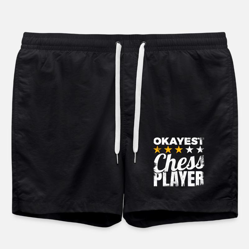 Okayest Chess Player - Swim Trunks - black