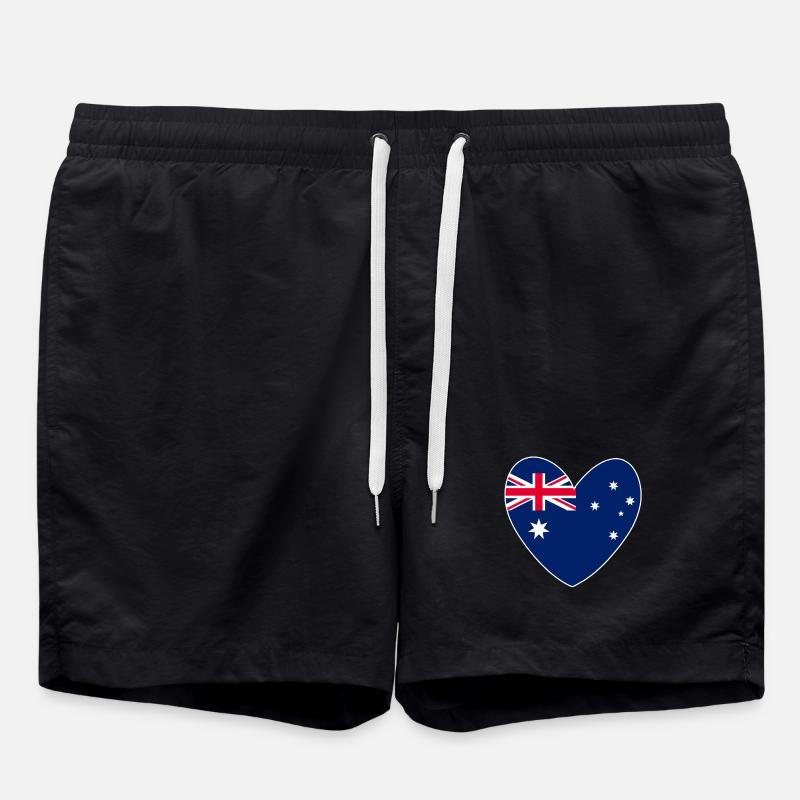 Das Herz Australiens - Badeshorts - Schwarz