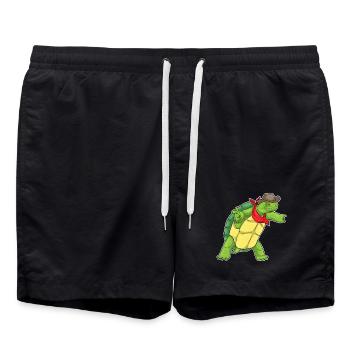 Tortue Cowboy Chapeau de Cowboy - Short de bain - noir - Devant - AI Model Male 185 light (185cm)