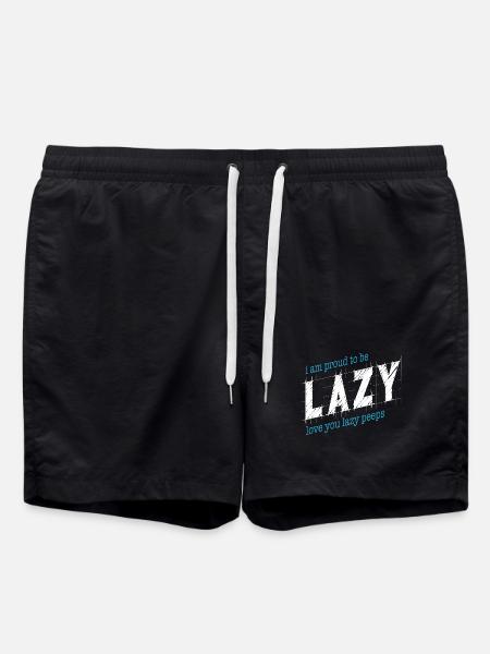 Proud to be lazy - Swim Trunks - black