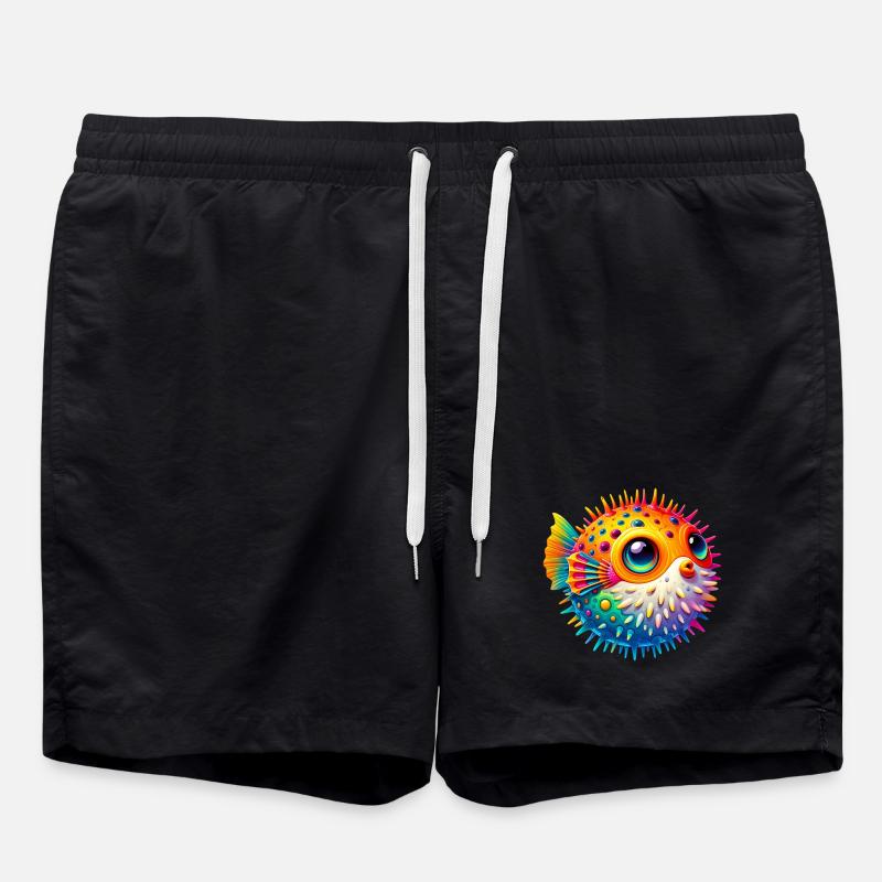 Kugelfisch - Badeshorts - Schwarz
