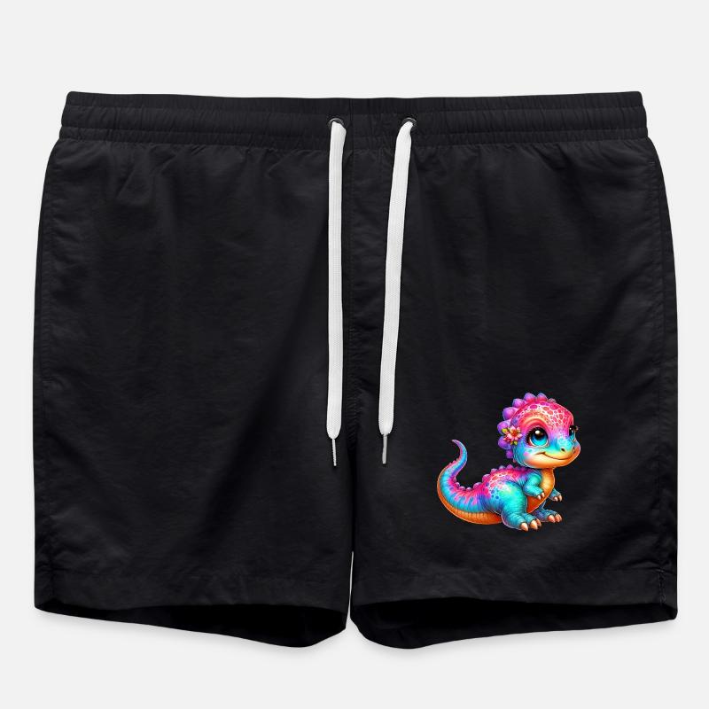 Dinosaur - Swim Trunks - black