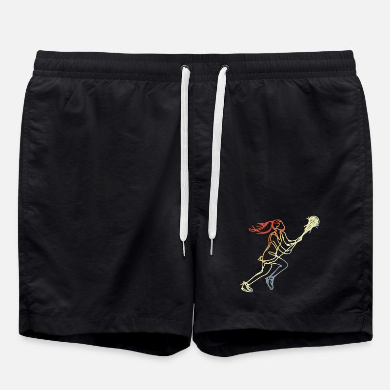 Filles Lacrosse Style Rétro - Short de bain - noir