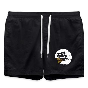 Vanlife et design de style de vie en camping-car - Short de bain - noir - Devant - AI Model Male 185 light (185cm)