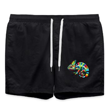 Caméléon - Short de bain - noir - Devant - AI Model Male 185 light (185cm)