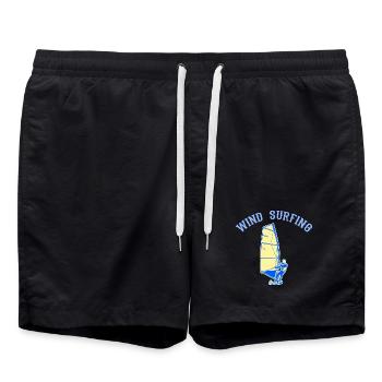 Windsurfing - Swim Trunks - black - Front - AI Model Male 185 light (185cm)