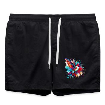 Kolibri - Badeshorts - Schwarz - Vorne - AI Model Male 185 light (185cm)
