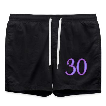 30. 30 ANS. 30e ANNIVERSAIRE. ANNIVERSAIRE 30 ANS. - Short de bain - noir - Devant - AI Model Male 185 light (185cm)