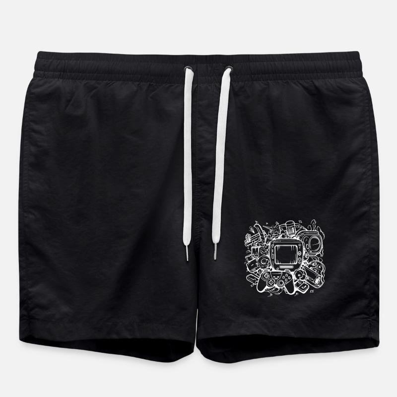 PC Gaming Graphics - Swim Trunks - black
