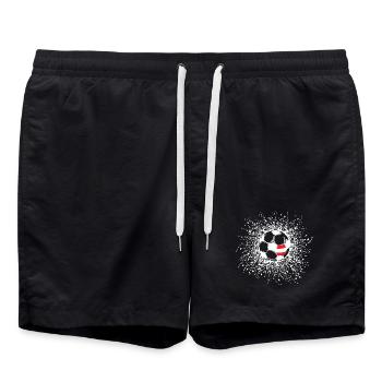 Soccer Austria Ball Explosion Team Icon icon - Swim Trunks - black - Front - AI Model Male 185 light (185cm)