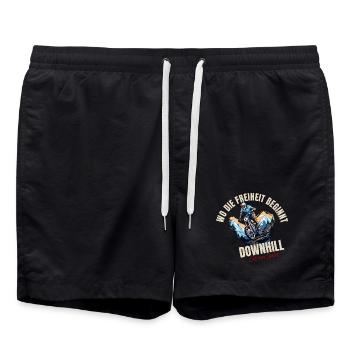 Downhill: Wo die Freiheit beginnt - Badeshorts - Schwarz - Vorne - AI Model Male 185 light (185cm)