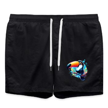 Toucan - Swim Trunks - black - Front - AI Model Male 185 light (185cm)