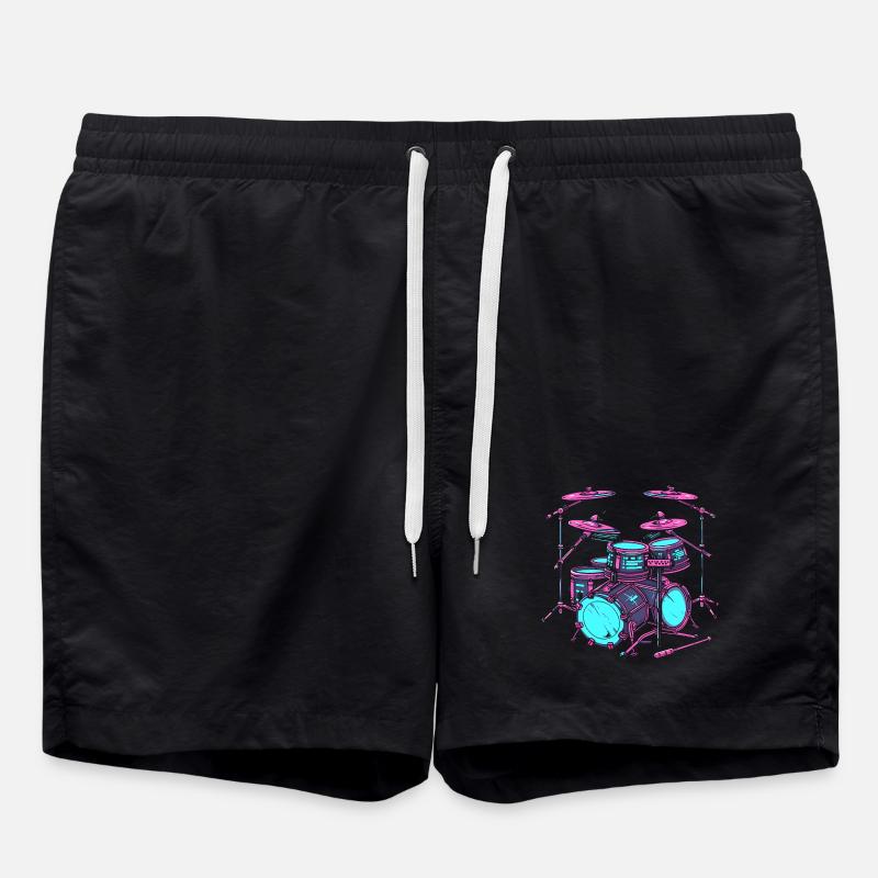 Trapset Drawing - Swim Trunks - black