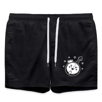 Style de dessin animé banjo - Short de bain - noir - Devant - AI Model Male 185 light (185cm)