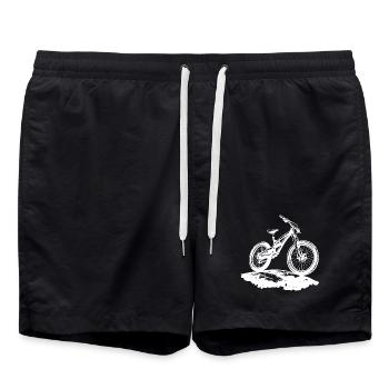 Mountain bikers - Swim Trunks - black - Front - AI Model Male 185 light (185cm)