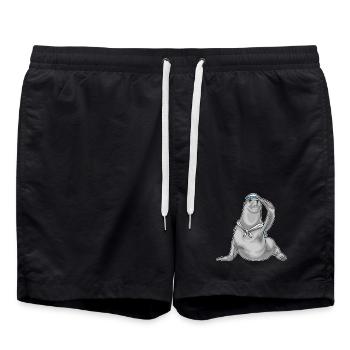 Chapeau de marin phoque - Short de bain - noir - Devant - AI Model Male 185 light (185cm)