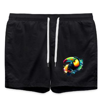 Tukan - Badeshorts - Schwarz - Vorne - AI Model Male 185 light (185cm)