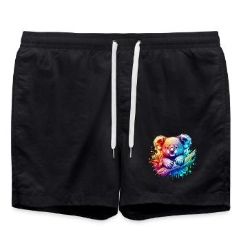 Koala - Badeshorts - Schwarz - Vorne - AI Model Male 185 light (185cm)