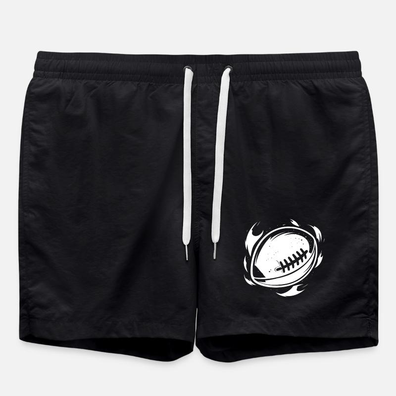 Graphismes de football - Short de bain - noir