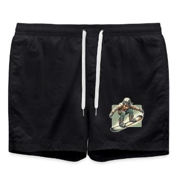 Snowboarder - Badeshorts - Schwarz - Vorne - AI Model Male 185 light (185cm)
