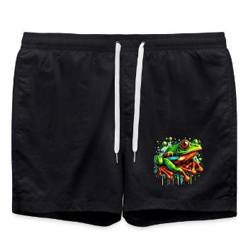 Grenouille - Short de bain - noir - Devant - AI Model Male 185 light (185cm)