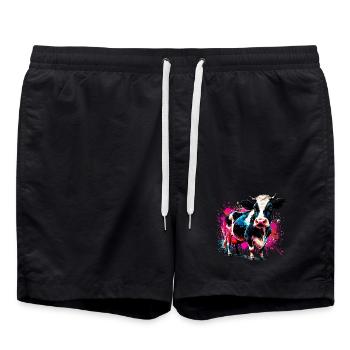 Vache - Short de bain - noir - Devant - AI Model Male 185 light (185cm)
