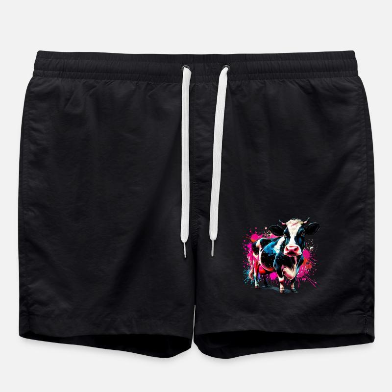 Cow - Swim Trunks - black
