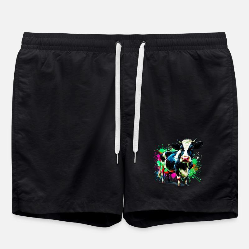 Kuh - Badeshorts - Schwarz