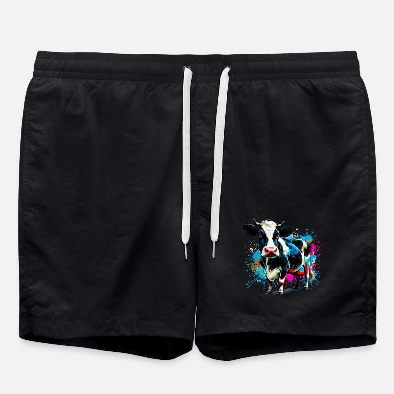 Cow - Swim Trunks - black