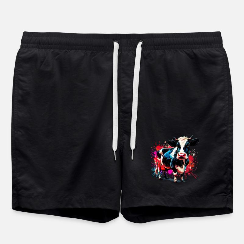 Cow - Swim Trunks - black
