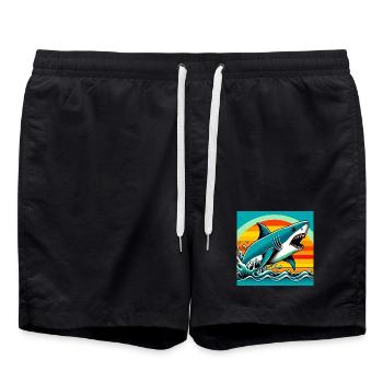 Hai - Badeshorts - Schwarz - Vorne - AI Model Male 185 light (185cm)