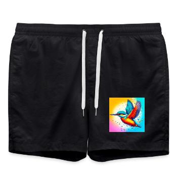 martin-pêcheur - Short de bain - noir - Devant - AI Model Male 185 light (185cm)