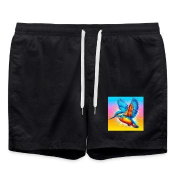 martin-pêcheur - Short de bain - noir - Devant - AI Model Male 185 light (185cm)
