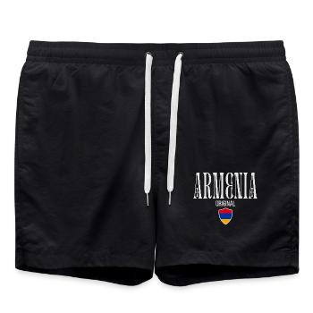 Originaire d’Arménie, né en Arménie - Short de bain - noir - Devant - AI Model Male 185 light (185cm)