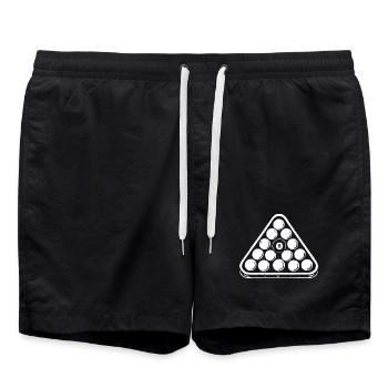 Huit boules, support de billard, cadeau pour joueur de billard - Short de bain - noir - Devant - AI Model Male 185 light (185cm)