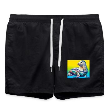 Phoque - Short de bain - noir - Devant - AI Model Male 185 light (185cm)